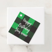 Green Pset Happy Birthday Bedankjes Labels (In situ)