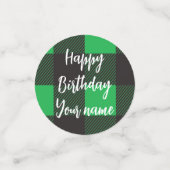 Green Pset Happy Birthday Confetti (Kleine voorkant)