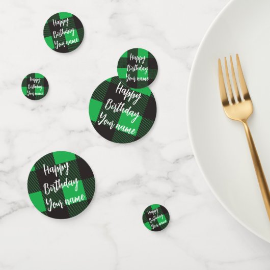 Green Pset Happy Birthday Confetti (Groep)