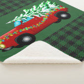 Green Pset kerstSherpa Blanket Sherpa Deken (3/4)