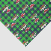 Green Pset Merry Bright Red Truck Holiday Tissuepapier (Detail)