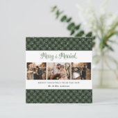 Green Pset Merry en huwelijkskerstKaart Feestdagenkaart (Staand voorkant)
