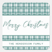 Green Pset Merry kerst Vierkante Sticker (Voorkant)