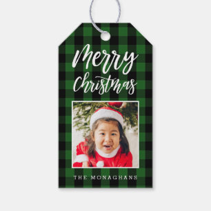 Green Pset met kerstmis Cadeaulabel