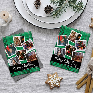 Green Pset Multi Photo Merry Kerstry