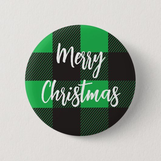 Green Pset Pattern Merry KerstMagnet Ronde Button 5,7 Cm (Voorkant)
