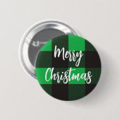 Green Pset Pattern Merry KerstMagnet Ronde Button 5,7 Cm (Voorkant /achterkant)