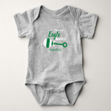 Green Pset Rattle Eagle Baby Bodysuit