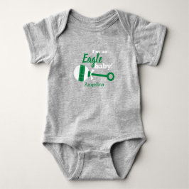 Green Pset Rattle Eagle Baby Bodysuit