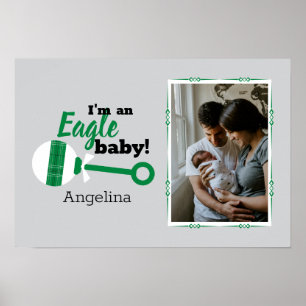 Green Pset Rattle Eagle Baby Foto Poster