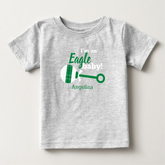 Green Pset Rattle Eagle Baby T-Shirt (Voorkant)