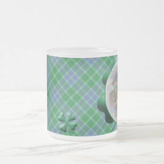 Green Pset Shamrock Foto Mok (Center)