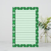 Green Pset Stationery Lined Briefpapier (Staand voorkant)