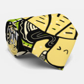 Green Psychedelic Kawaii Forest Leaf Funny Cool Stropdas (Opgerold)