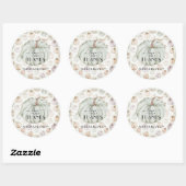 Green Pumpkin Baby shower Dank u Ronde Sticker (Vel)
