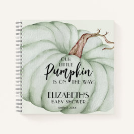 Green Pumpkin Baby shower gastenboek Notitieboek