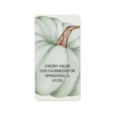 Green Pumpkin Baby shower retouradres Etiket (Voorkant)