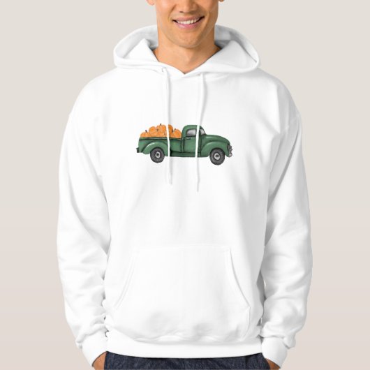  Green Pumpkin Harvest Truck Hoodie (Voorkant)