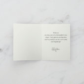 Green Pumpkin Herfst Baby shower Bedankkaart (Binnen)