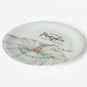 Green Pumpkin Herfst Baby shower Papieren Bordje (Gekanteld)