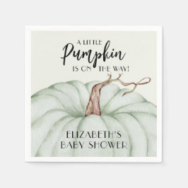 Green Pumpkin Herfst Baby shower Servet