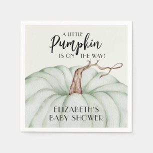 Green Pumpkin Herfst Baby shower Servet