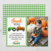 Green Pumpkin Tractor - Hartelijk dank Bedankkaart (Voorkant / Achterkant)