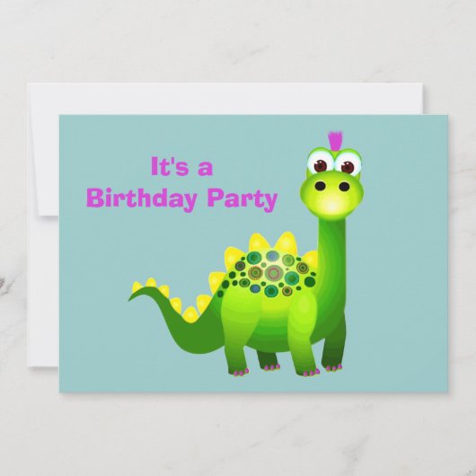 Green Punk Dino Kaart (Voorkant)