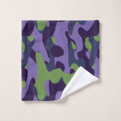 Green Purple and Blue Camo abstract Bad Handdoek (Wasdoekje)