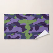 Green Purple and Blue Camo abstract Bad Handdoek (Handdoek)