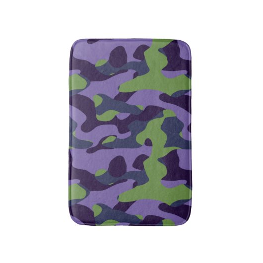 Green Purple and Blue Camo abstract Badmat (Voorkant Verticaal)