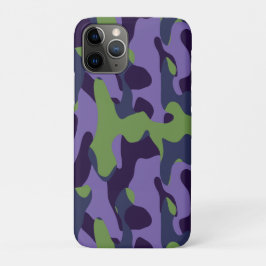 Green Purple and Blue Camo abstract Case-Mate iPhone Case