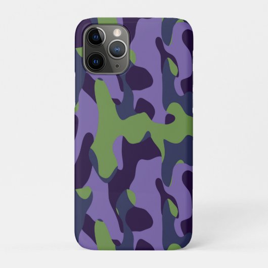 Green Purple and Blue Camo abstract Case-Mate iPhone Case (Achterkant)