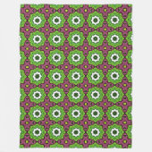 Green purple and white geometric pattern Towel Fleece Deken (Voorkant)