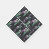 Green Purple Black Ghosts Bootiful Halloween Servet (Hoek)