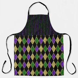 GREEN PURPLE GOLD MARDI GRAS PATTERNS SCHORT