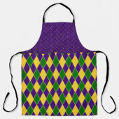 GREEN PURPLE GOLD MARDI GRAS PATTERNS SCHORT (Voorkant)