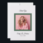 Green Purple Minimal High School Photo Grad Bedankkaart<br><div class="desc">Part of Grad Collection - Add your custom matching envelope, stickers, and more Announce your graduate’s achievement with simple Pastel Minimal High School Photo Grad Frame on this graduation announcement card. Featuring a modern photo layout and clean typography, this design is perfect for high school graduates celebrating the Class of...</div>