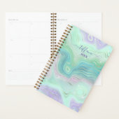 Green Purple Pink Teal Iridiescent Agate Planner (Display)