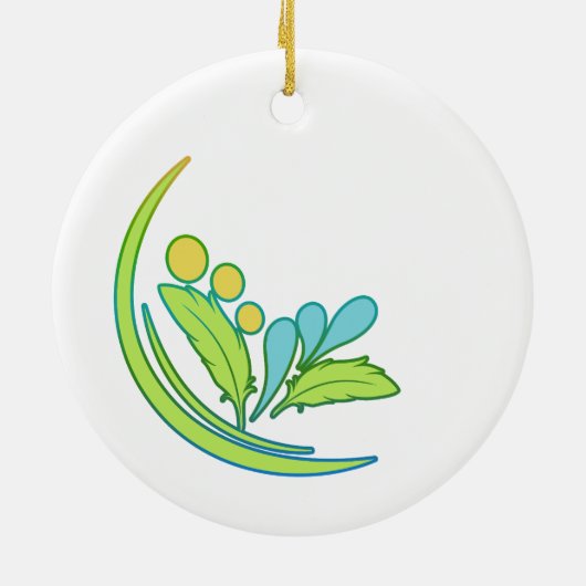 Green Quaker Parrot Keramisch Ornament (Achterkant)