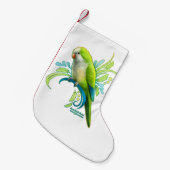 Green Quaker Parrot Kleine Kerstsok (Voorkant (Hangend))