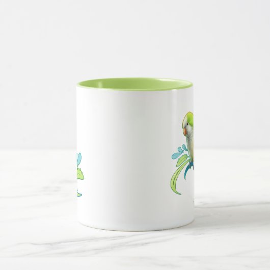 Green Quaker Parrot Mok (Midden)