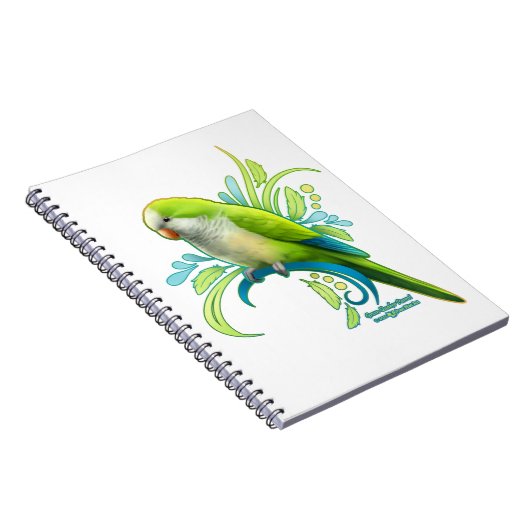 Green Quaker Parrot Notitieboek (Rechterzijde)