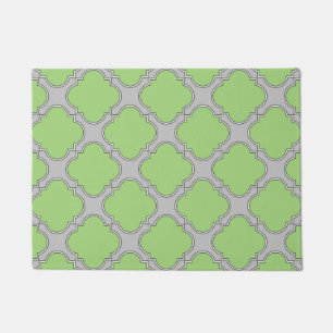 Green Quatrefoil Deurmat