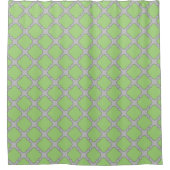 Green Quatrefoil Douchegordijn (Voorkant)
