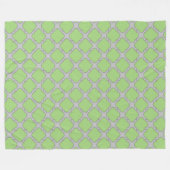 Green Quatrefoil Fleece Deken (Voorkant (Horizontaal))