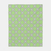Green Quatrefoil Fleece Deken (Voorkant)