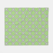Green Quatrefoil Fleece Deken (Voorkant (Horizontaal))