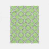 Green Quatrefoil Fleece Deken (Voorkant)