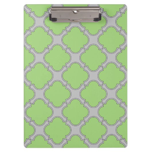 Green Quatrefoil Klembord (Voorkant)